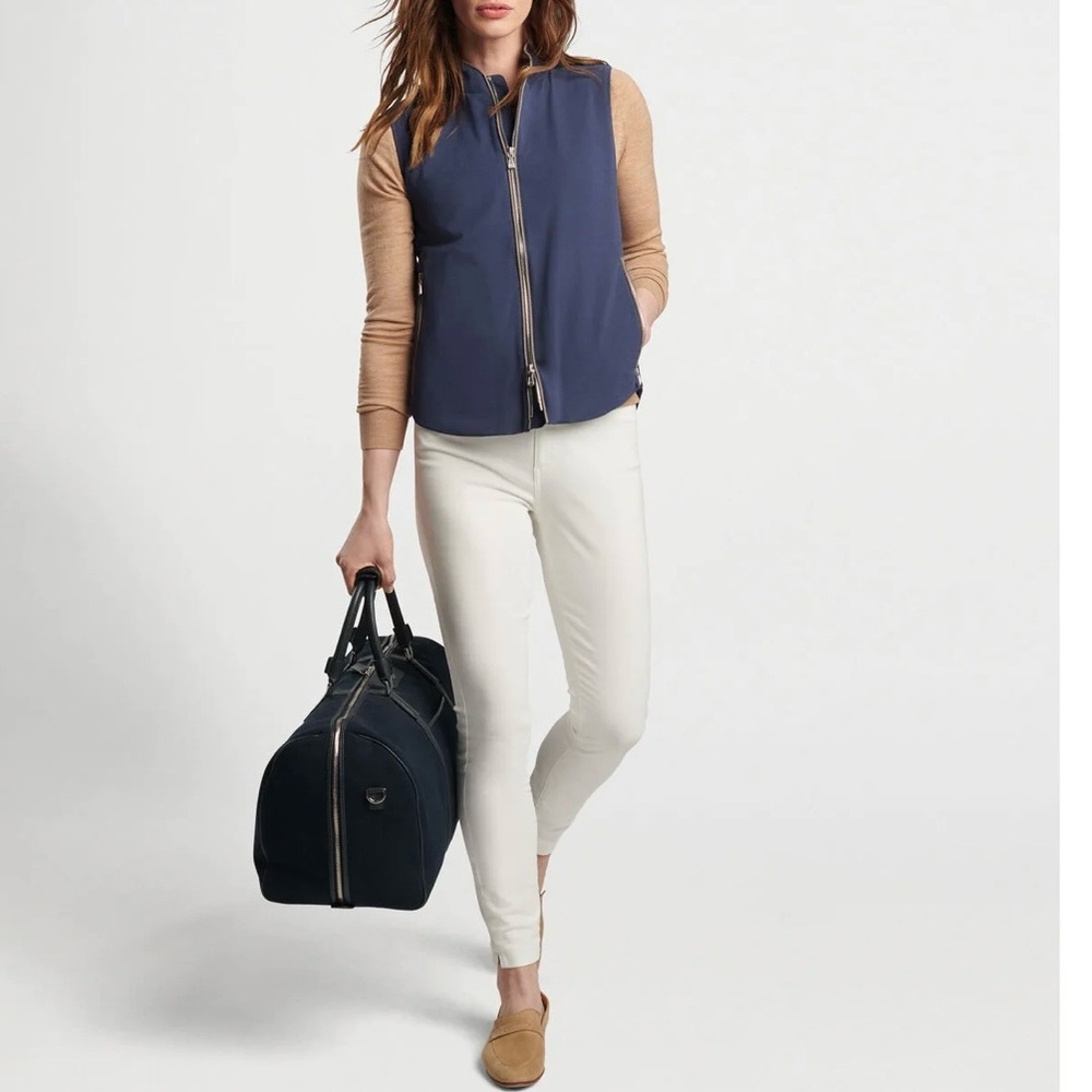 NWT Peter Millar Women’s Surge Vest  Navy Blue Zip-Up Golf Performance Size S